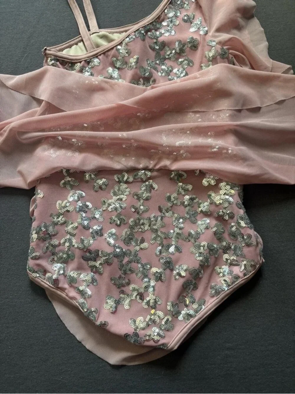 Weissman Blush One Shoulder Sequin Embellished Lyrical Dance Dress 13399 MC